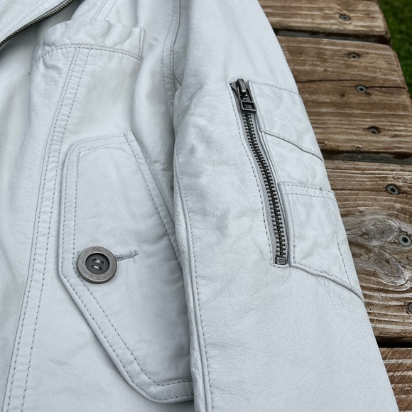 POV 💕White leather jacket💕men’s - Picture 13 of 14